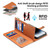 iPhone 17e / 16e ESEBLE Star Series Lanyard Zipper Wallet RFID Leather Case - Brown