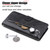 iPhone 17e / 16e Fashion Calf Texture Zipper Leather Phone Case - Black