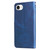 iPhone 17e / 16e Fashion Calf Texture Zipper Leather Phone Case - Blue