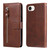 iPhone 17e / 16e Fashion Calf Texture Zipper Leather Phone Case - Brown