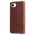 iPhone 17e / 16e Fashion Calf Texture Zipper Leather Phone Case - Brown