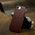 iPhone 17e / 16e Fierre Shann 64 Texture Vertical Flip PU Leather Phone Case - Brown