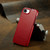iPhone 17e / 16e Fierre Shann 64 Texture Vertical Flip PU Leather Phone Case - Red