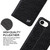 iPhone 17e / 16e Fierre Shann Crocodile Texture Magnetic Genuine Leather Phone Case - Black