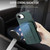 iPhone 17e / 16e Fierre Shann Oil Wax Cow Leather Card Holder Back Phone Case - Green