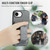 iPhone 17e / 16e Fierre Shann Oil Wax Cow Leather Card Holder Back Phone Case - Grey