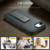 iPhone 17e / 16e Fierre Shann Oil Wax Cow Leather Holder Back Phone Case - Black