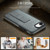 iPhone 17e / 16e Fierre Shann Oil Wax Cow Leather Holder Back Phone Case - Grey