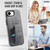iPhone 17e / 16e Fierre Shann Oil Wax Cow Leather Holder Back Phone Case - Grey