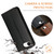 iPhone 17e / 16e Fierre Shann PU Genuine Leather Texture Phone Case - Black
