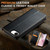 iPhone 17e / 16e Fierre Shann PU Genuine Leather Texture Phone Case - Black