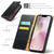 iPhone 17e / 16e Fierre Shann PU Genuine Leather Texture Phone Case - Black