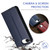 iPhone 17e / 16e Fierre Shann PU Genuine Leather Texture Phone Case - Blue