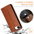 iPhone 17e / 16e Fierre Shann PU Genuine Leather Texture Phone Case - Brown