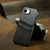 iPhone 17e / 16e Fierre Shann Retro Oil Wax Texture Card Slots PU Leather Phone Case - Grey