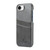 iPhone 17e / 16e Fierre Shann Retro Oil Wax Texture Card Slots PU Leather Phone Case - Grey