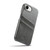 iPhone 17e / 16e Fierre Shann Retro Oil Wax Texture Card Slots PU Leather Phone Case - Grey