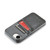 iPhone 17e / 16e Fierre Shann Retro Oil Wax Texture Card Slots PU Leather Phone Case - Grey