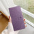 iPhone 17e / 16e Flower Embossed Leather Phone Case - Purple