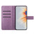 iPhone 17e / 16e Flower Embossed Leather Phone Case - Purple