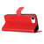 iPhone 17e / 16e Flower Embossed Leather Phone Case - Red