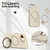 iPhone 17e / 16e Gen1.5 Pivot Ring Holder TPU Hybrid PC Phone Case - Apricot