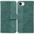 iPhone 17e / 16e Geometric Embossed Leather Phone Case - Green