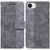 iPhone 17e / 16e Geometric Embossed Leather Phone Case - Grey
