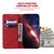 iPhone 17e / 16e Geometric Embossed Leather Phone Case - Red