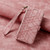 iPhone 17e / 16e Geometric Zipper Wallet Side Buckle Leather Phone Case - Pink