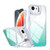 iPhone 17e / 16e Glitter Gradient Magnetic Lens Frame Holder Phone Case - Lake Green
