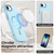 iPhone 17e / 16e Glitter Series Magsafe PC Hybrid TPU Phone Case - Blue