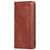 iPhone 17e / 16e Gloss Oil Solid Color Magnetic Leather Phone Case - Brown