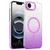 iPhone 17e / 16e Gold Diamond Glitter Gradient MagSafe Shockproof Phone Case - Purple