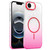 iPhone 17e / 16e Gold Diamond Glitter Gradient MagSafe Shockproof Phone Case - Red