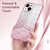 iPhone 17e / 16e Gradient Glitter Powder Electroplated Phone Case - Blue