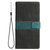 iPhone 17e / 16e Grid Stitching Leather Phone Case with Lanyard - Black