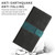 iPhone 17e / 16e Grid Stitching Leather Phone Case with Lanyard - Black