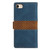 iPhone 17e / 16e Grid Stitching Leather Phone Case with Lanyard - Blue