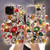 iPhone 17e / 16e Handmade Bling Rhinestone Gemstone Fox PC Phone Case - Red
