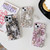 iPhone 17e / 16e Handmade Butterfly Diamond Inlay PC Phone Case - White