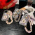 iPhone 17e / 16e Handmade Diamond Purple Gemstone Scarf Bracelet PC Phone Case - White