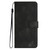 iPhone 17e / 16e Heart Pattern Skin Feel Leather Phone Case - Black