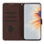 iPhone 17e / 16e Heart Pattern Skin Feel Leather Phone Case - Brown