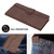 iPhone 17e / 16e Heart Pattern Skin Feel Leather Phone Case - Brown