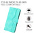 iPhone 17e / 16e Heart Pattern Skin Feel Leather Phone Case - Light Blue