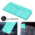 iPhone 17e / 16e Heart Pattern Skin Feel Leather Phone Case - Light Blue