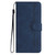 iPhone 17e / 16e Heart Pattern Skin Feel Leather Phone Case - Royal Blue