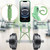 iPhone 17e / 16e Integrated Card Bag Solid Color Liquid Silicone Phone Case Gen2 with Short Lanyard - Green