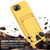 iPhone 17e / 16e Integrated Card Bag Solid Color Liquid Silicone Phone Case Gen2 with Short Lanyard - Yellow
